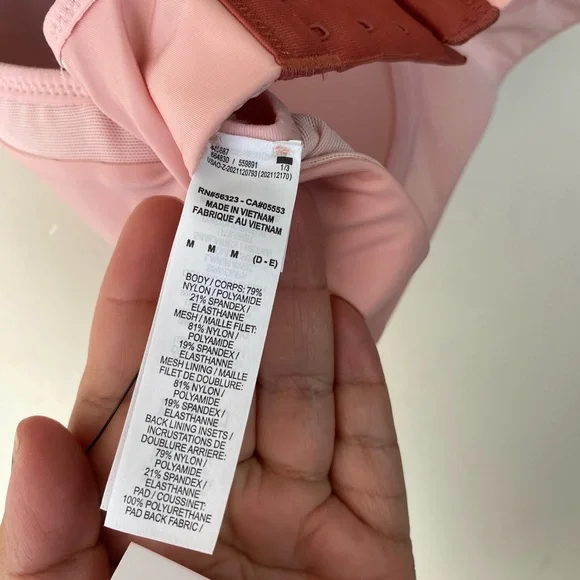 NWT•Nike Women's Training Athletic Sports Bra Pink AJ0340-630 Size M - Picture 6 of 6